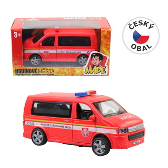 Auto, hasičská dodávka, CZ design i box