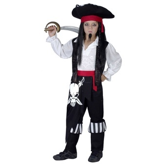 Made Karnevalový Kostým Pirát 110-120 cm Šaty na karneval