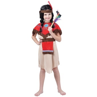 Made Karnevalový Kostým Indiánka 120-130 cm Šaty na karneval