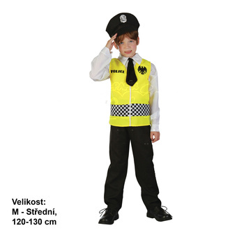 Made Karnevalový Kostým Policista 120-130 cm Šaty na karneval