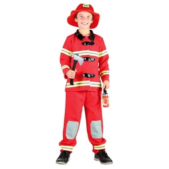 Made Karnevalový Kostým Požárník - Hasič 120-130 cm Šaty na karneval
