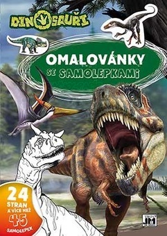 Jiri Models Omalovánky se samolepkami Dinosauři A4