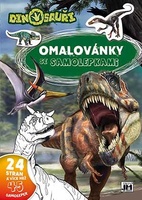 Jiri Models Omalovánky se samolepkami Dinosauři A4