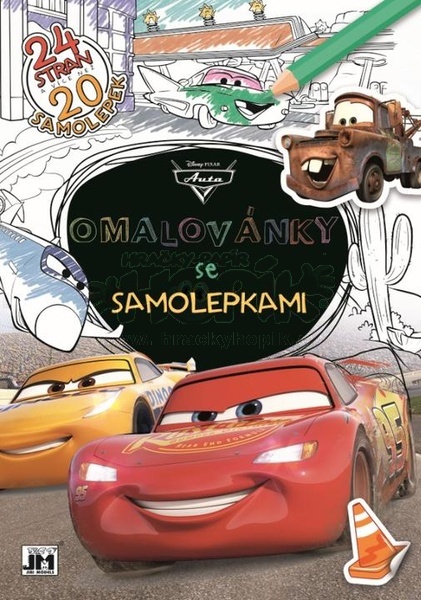 Jiri Models Omalovánky se samolepkami Auta Cars A4