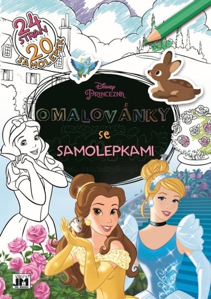 Jiri Models Omalovánky se samolepkami Disney Princezny A4