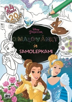 Jiri Models Omalovánky se samolepkami Disney Princezny A4