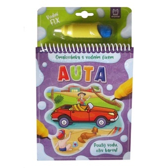 Omalovánka s vodním fixem . Auta