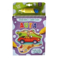 Omalovánka s vodním fixem . Auta