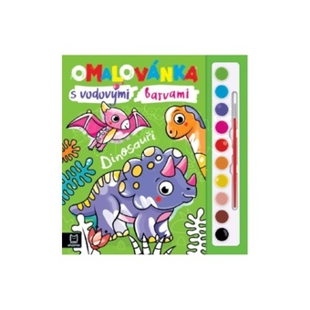 Omalovánka s vodovými barvami. Dinosauři