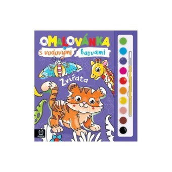 Omalovánka s vodovými barvami. Zvířata