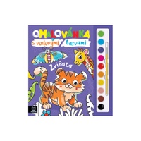 Omalovánka s vodovými barvami. Zvířata