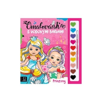 Omalovánka s vodovými barvami. Princezny
