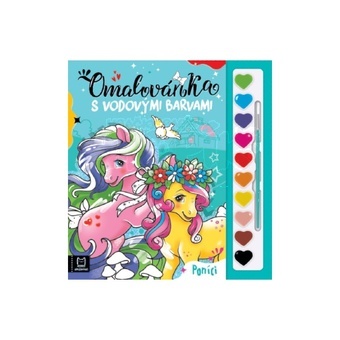 Omalovánka s vodovými barvami. Poníci