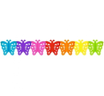 Girlanda papírová Motýlek barevný 360x18.5x17cm