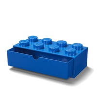 LEGO® stolní box 8 se zásuvkou modrý
