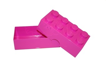 LEGO® box na svačinu růžový 100x200x75mm