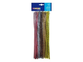 Chlupaté modelovací drátky 30cm 50ks proužkované 6mm