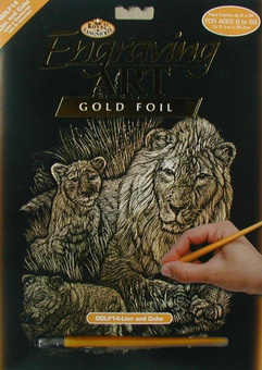 Škrabací obrázek zlatý Lvi