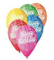 Nafukovací balónky Narozeniny Happy Birthday 5ks
