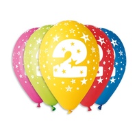 Nafukovací balónky s číslem 2 5ks