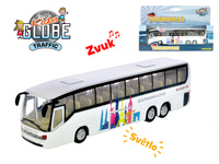 Kids Globe Autobus kovový se světlem a zvukem 19cm