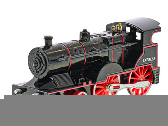 Lokomotiva kov zpětný chod na baterie se světlem a zvukem 14cm