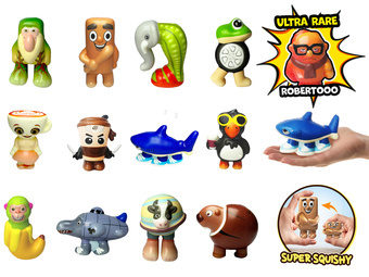 Brainrot PuffUps squishy 10-12cm v sáčku 12druhů 12ks v DBX