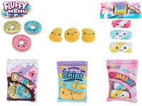 Fluffy Menu sáček se svačinou plyšový 21cm 3druhy 12ks v PDQ