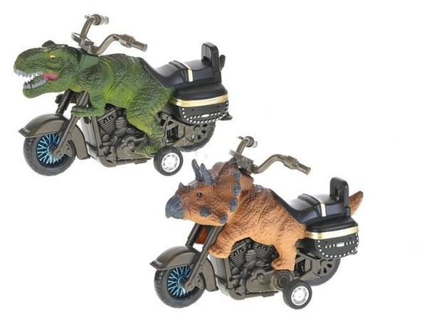 Motorka Dinosaurus na setrvačník 2druhy plast 11cm