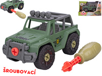 Auto terénní vojenské šroubovací 13,5cm na volný chod v krabičce
