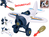 Letadlo šroubovací 18cm na volný chod v krabičce