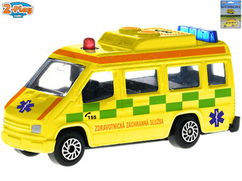 2-Play Traffic Ambulance CZ 8cm kov volný chod na kartě