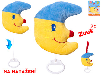 Měsíček plyšový 15cm natahovací hrací strojek 0m+ na kartě