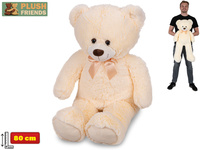 Plush Friends medvěd plyšový 80cm béžový s mašlí 0m+