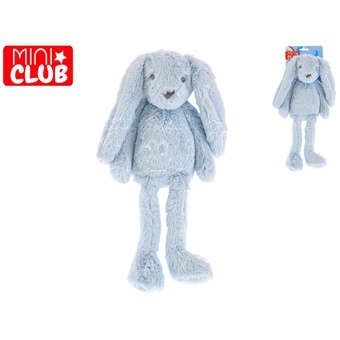 Mini Club zajíček plyšový modrý 30cm dlouhé nohy 0m+ na kartě