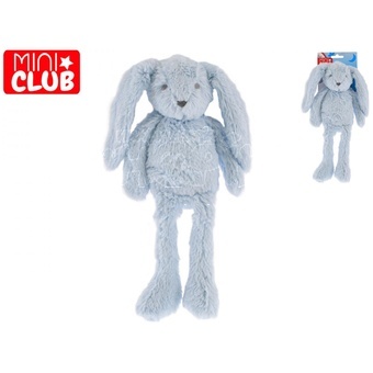 Mini Club zajíček plyšový modrý 37cm dlouhé nohy 0m+ na kartě