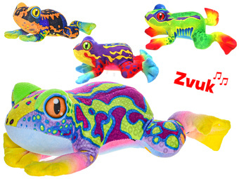 Žába plyšová 20cm na baterie se zvukem