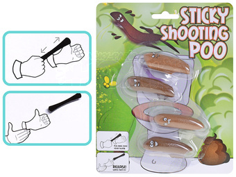 Střílecí a lepící lejno 4ks na kartě