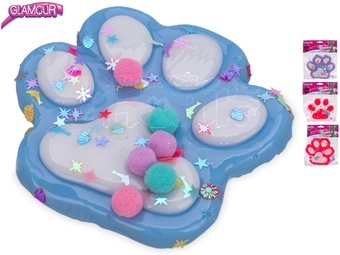 Glamour mega kočičí tlapka strečová 12,5cm s flitry