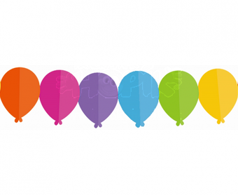 Girlanda papírová Balónky barevná 360x13.3x18cm