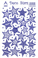 Samolepky Modré dekorační hvězdy tatto - Deco Stars 12x18cm