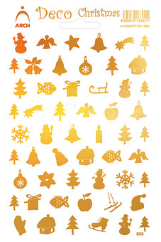 Samolepky Zlaté vánoční obrázky