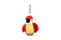 Papoušek Ara přívěsek plyš 9cm červený 0m+