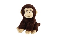 Opice sedící plyš 16cm hnědá 0m+