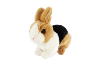 Králík plyš 15x17cm hnědo-černo-bílý 0m+