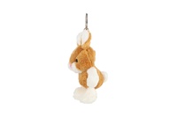 Králík přívěsek plyš 7x10cm hnědo-bílý 0m+