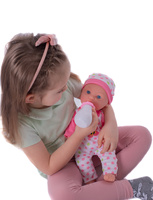 Miminko nemocné měkké tělo 36cm s doplňky se zvukem a světlem