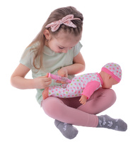 Miminko nemocné měkké tělo 36cm s doplňky se zvukem a světlem