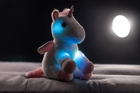 Snílek jednorožec s křídly plyš 38cm na baterie se světlem se zvukem