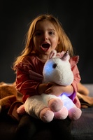 Snílek jednorožec s křídly plyš 38cm na baterie se světlem se zvukem